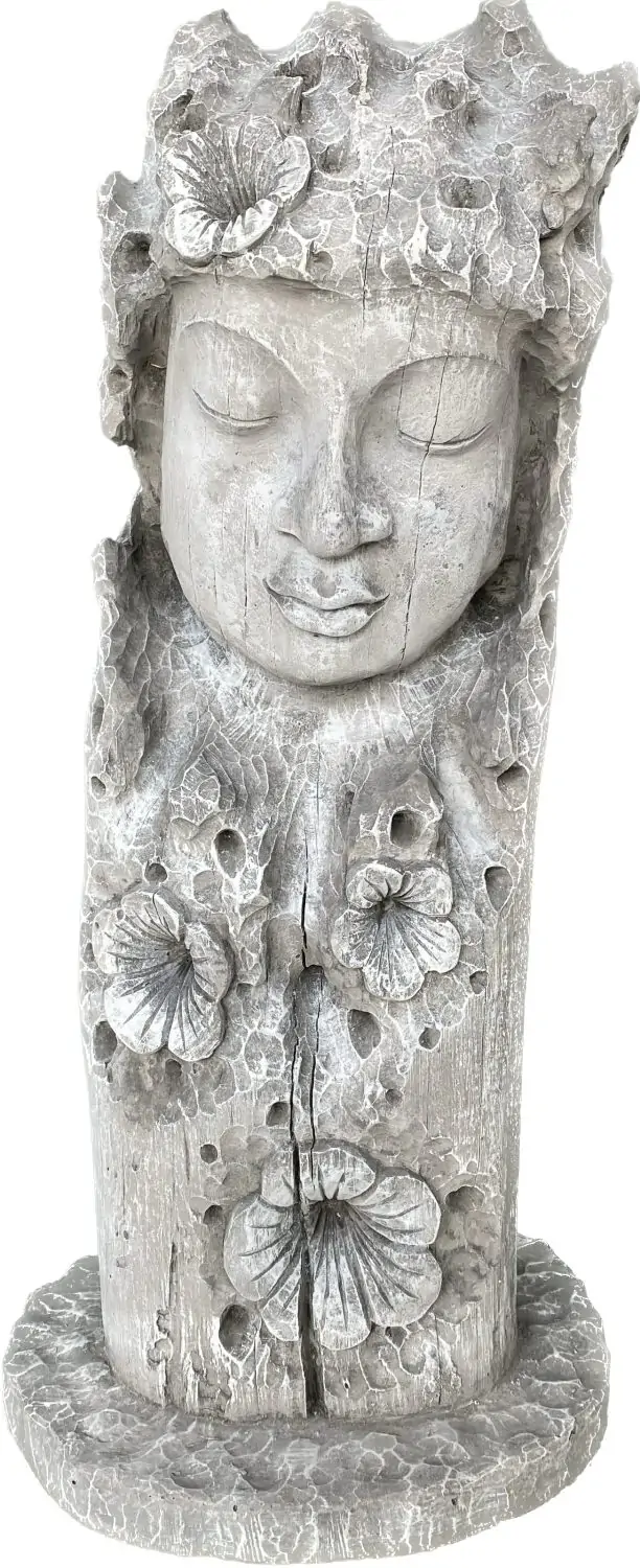 Artikelbild 3 des Artikels “Jadoo - Buddha Gesicht, Relief Baum, 80cm H | Steinguss “